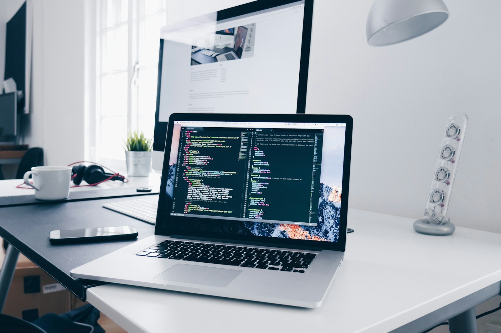 Developer building a high-performance website