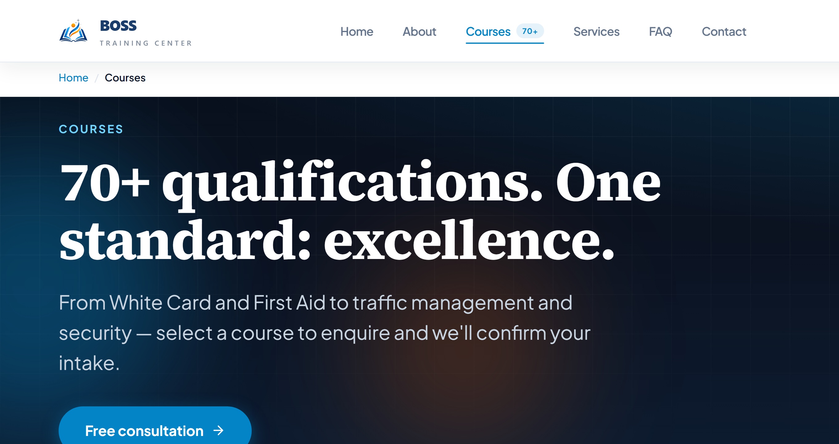 Boss Training Center — Courses